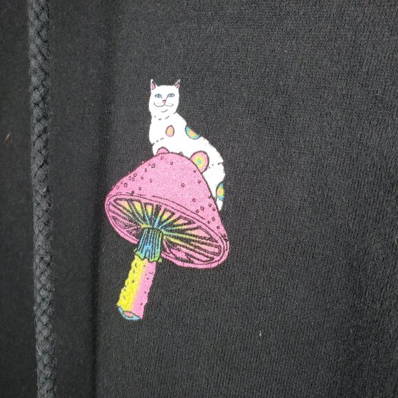 Rip'N Dip Sz XL Black Psychedelic Mushroom Graphic Hoodie, Sweater (1511) - Picture 5 of 5